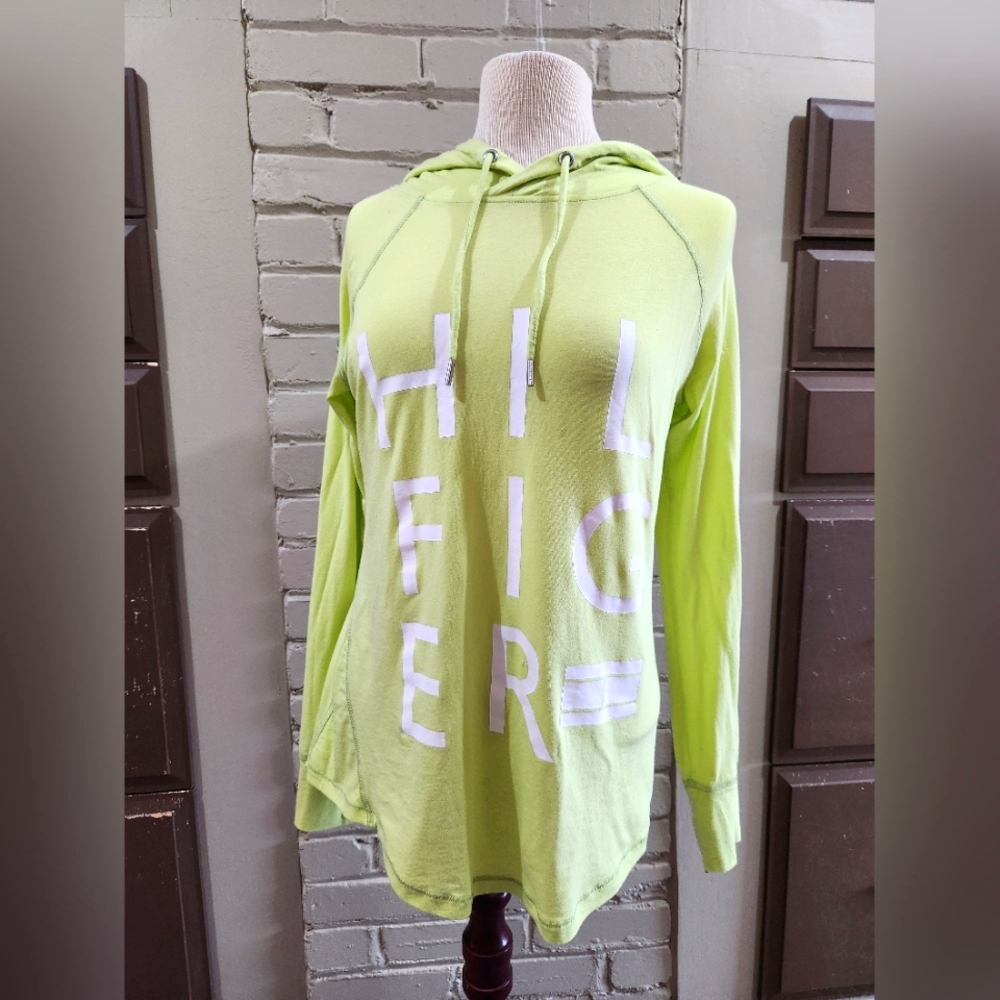 Tommy Hilfiger Sport Neon Pullover Hoodie Size Medium, M